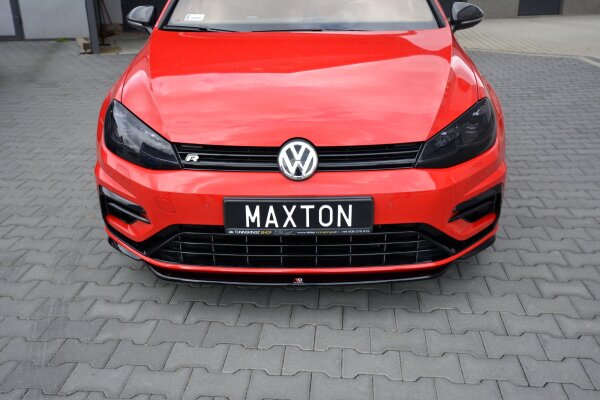 Maxton Design Front extension V.5 black gloss - VW Golf 7 R / R-Line Facelift