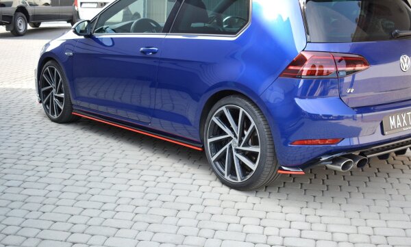 Maxton Design Seitenschweller Ansatz V.2 schwarz Hochglanz - VW Golf 7 R / R-Line Facelift