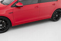 Maxton Design Side skirts extension extension V.2 black gloss - VW Golf 7 R / R-Line Facelift