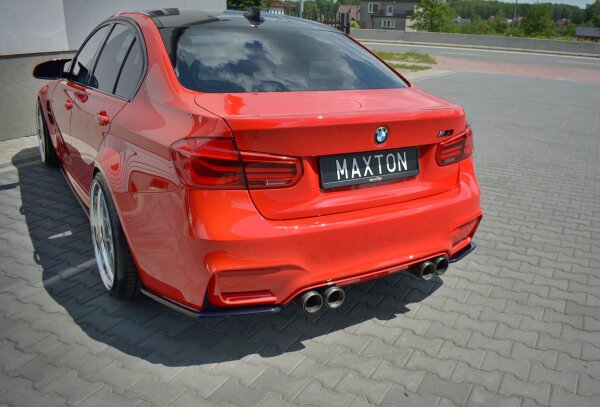 Maxton Design Rear extension Flaps diffuser V.1 black gloss - BMW M3 F80