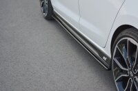 Maxton Design Side skirts extension extension V.1 black gloss - Hyundai I30 N MK3 Hatchback / Fastback