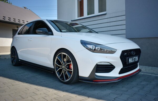 Maxton Design Front Splitter V.2 black gloss - Hyundai I30 N MK3 Hatchback / Fastback