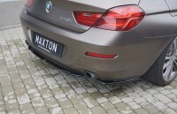 Maxton Design Middle diffuser rear extension black gloss - BMW 6 Series Gran Coupe