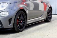 Maxton Design Side skirts extension extension black gloss - Fiat 500 ABARTH MK1 Facelift