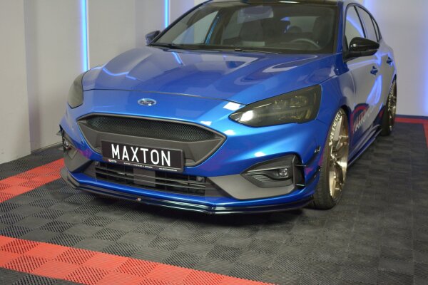 Maxton Design Front extension V.4 black gloss - Ford Focus ST / ST-Line MK4