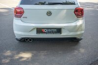 Maxton Design Heckansatz Flaps Diffusor schwarz Hochglanz - VW Polo MK6 GTI