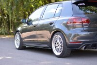 Maxton Design Side skirts extension extension black gloss - VW Golf 6 GTI/ GTD