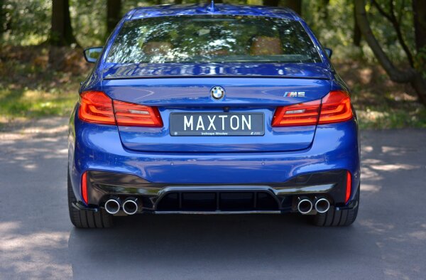 Maxton Design Middle diffuser rear extension black gloss - BMW M5 F90