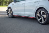 Maxton Design Side skirts extension extension black gloss - VW Polo MK6 GTI