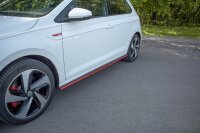 Maxton Design Side skirts extension extension black gloss - VW Polo MK6 GTI