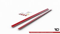 Maxton Design Side skirts extension extension black gloss - VW Polo MK6 GTI