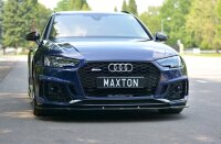 Maxton Design Front extension V.1 black gloss - Audi RS4 B9