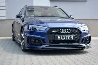 Maxton Design Front extension V.2 black gloss - Audi RS4 B9