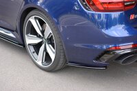 Maxton Design Rear extension Flaps diffuser black gloss - Audi RS4 B9 Avant