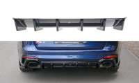 Maxton Design Diffuser rear extension black gloss - Audi...