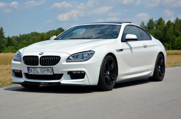 Maxton Design Side skirts extension extension black gloss - BMW 6 Series F13 M Package