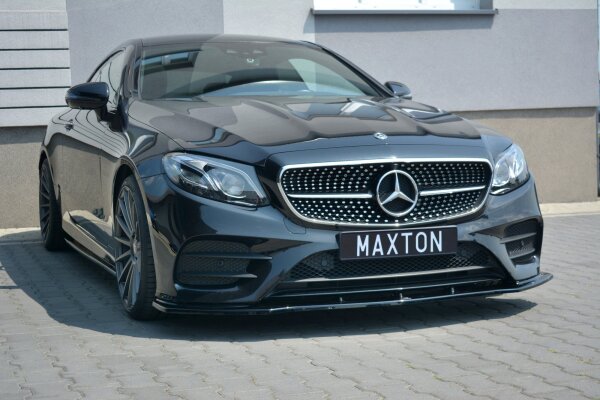 Maxton Design Front extension V.1 black gloss - Mercedes E-Class W213 Coupe (C238) AMG-Line