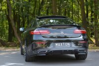 Maxton Design Heckansatz Flaps Diffusor schwarz Hochglanz - Mercedes E-Klasse W213 Coupe(C238) AMG-Line