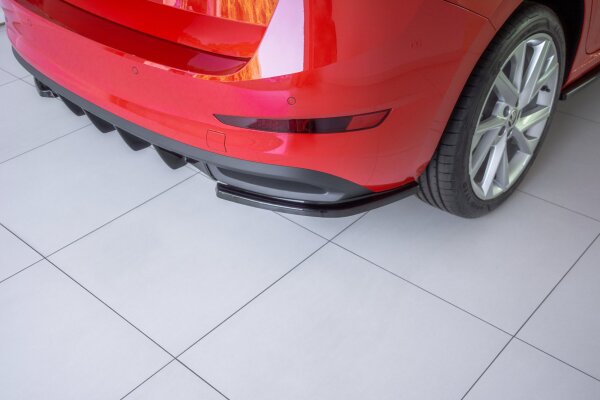 Maxton Design Rear extension Flaps diffuser black gloss - Skoda Scala