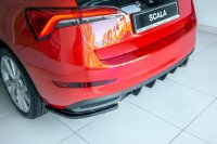 Maxton Design Rear extension Flaps diffuser black gloss - Skoda Scala