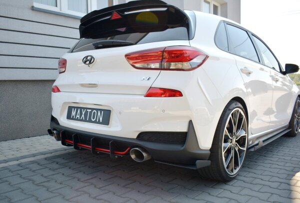 Maxton Design Diffuser rear extension for Rear bumper - Hyundai i30 MK3 N