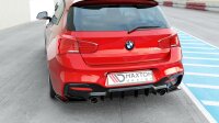 Maxton Design Diffuser rear extension black gloss - BMW 1 F20/ F21 Facelift M-Power