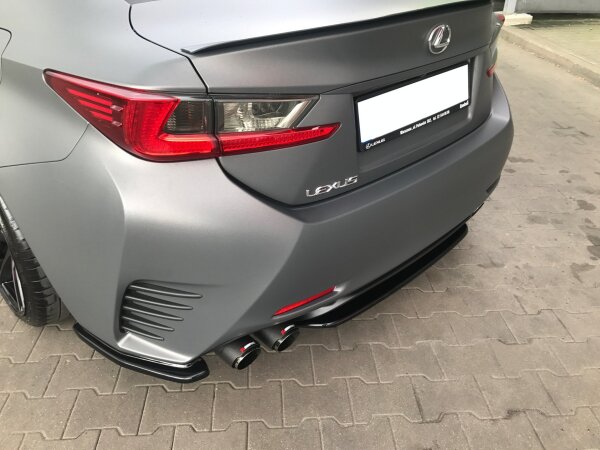 Maxton Design Middle diffuser rear extension black gloss - Lexus RC