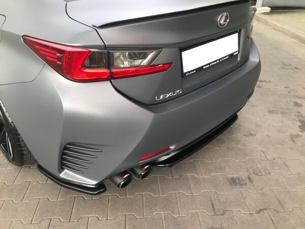 Maxton Design Rear extension Flaps diffuser black gloss - Lexus RC