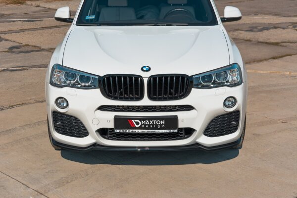 Maxton Design Front extension black gloss - BMW X3 F25 M-Package Facelift