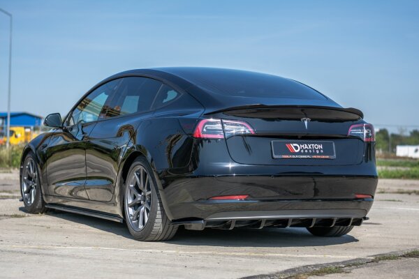 Maxton Design Spoiler Cap black gloss - Tesla Model 3