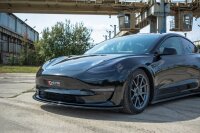 Maxton Design Front extension black gloss - Tesla Model 3