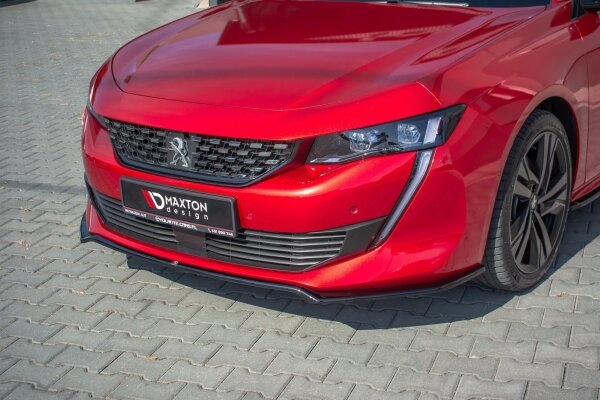 Maxton Design Front extension V.1 black gloss - Peugeot 508 MK2