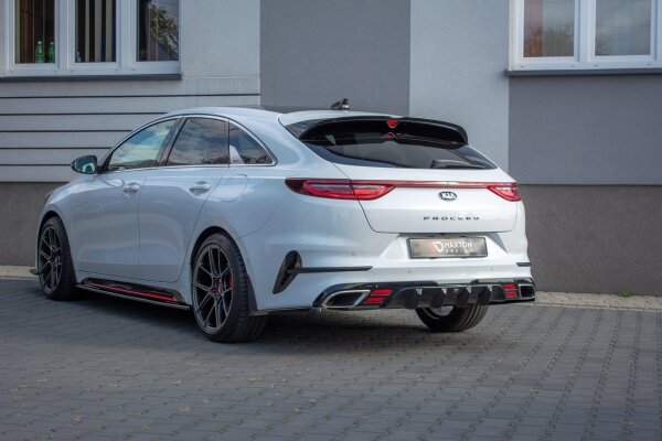 Maxton Design Diffuser rear extension black gloss - Kia ProCeed GT Mk 3