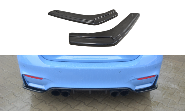 Maxton Design Rear extension Flaps diffuser black gloss - BMW M4 F82