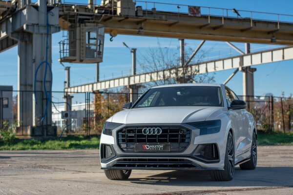 Maxton Design Front extension black gloss - Audi Q8 S-Line