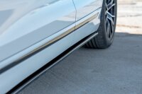 Maxton Design Side skirts extension extension black gloss - Audi Q8 S-Line