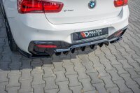 Maxton Design Heckansatz Flaps Diffusor schwarz Hochglanz - BMW 1er F20 Facelift M-Power