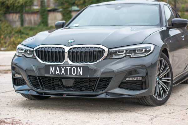 Maxton Design Front extension V.1 black gloss - BMW 3 Series G20 M Package