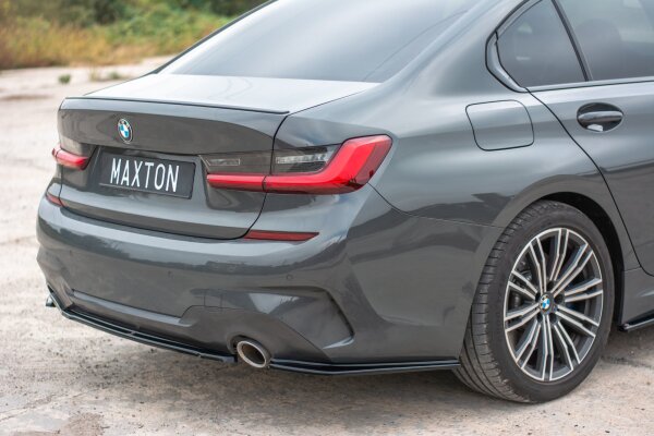 Maxton Design Heckansatz Flaps Diffusor schwarz Hochglanz - BMW 3er G20 M Paket