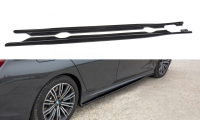 Maxton Design Side skirts extension extension black gloss - BMW 3 Series G20 M Package