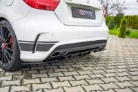 Maxton Design Diffuser rear extension black gloss - Mercedes A45 AMG W176