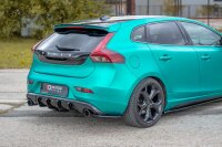 Maxton Design Rear extension Flaps diffuser black gloss - Volvo V40 R-Design