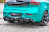 Maxton Design Rear extension Flaps diffuser black gloss - Volvo V40 R-Design