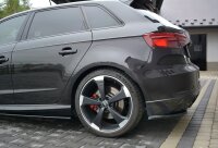 Maxton Design Rear extension Flaps diffuser black gloss - Audi RS3 8V FL Sportback