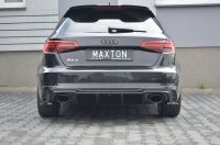 Maxton Design Diffuser rear extension black gloss - Audi...