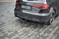 Maxton Design Diffuser rear extension black gloss - Audi RS3 8V FL Sportback