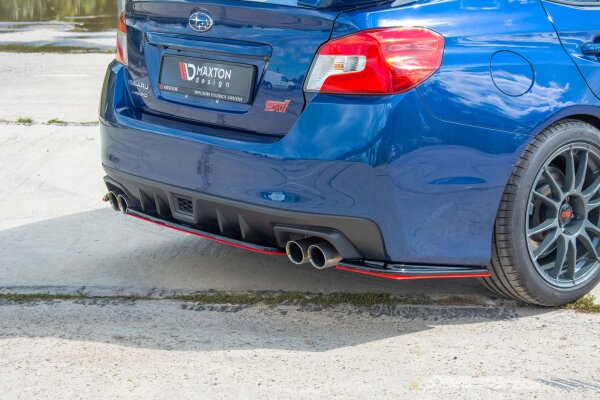 Maxton Design Middle diffuser rear extension passend V.2 black gloss - Subaru WRX STI