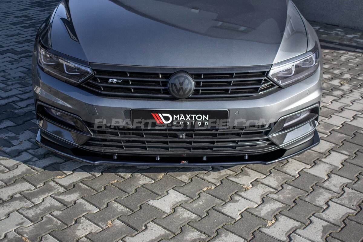 Maxton Front Ansatz V.1 für Vw Passat B7 R-Line schwarz Hochglanz VW-PA-B7-RLINE-FD1-G  - Online-Shop