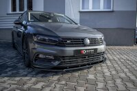 Maxton Design Front extension V.1 black gloss - VW Passat R-Line B8