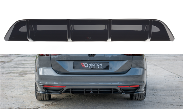 Maxton Design Diffuser rear extension black gloss - VW Passat R-Line B8